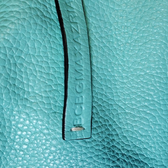 BCBG MAXAZRIA tote handbag turquoise whipstitch details NWOT - Picture 2 of 10
